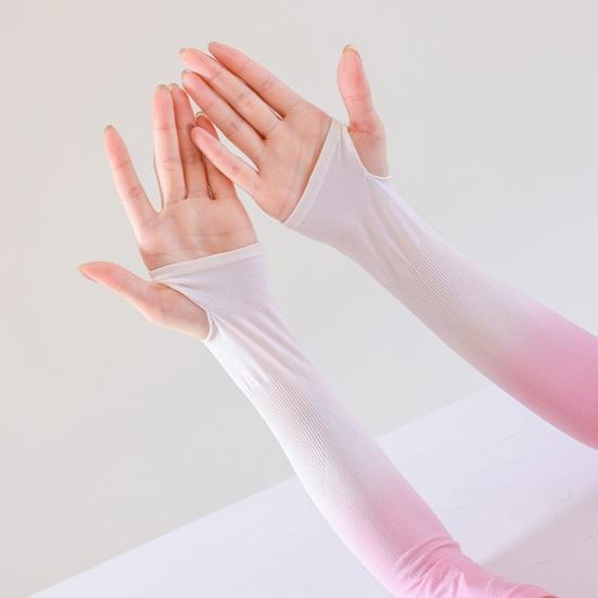 1 pora apsauginių nuo UV spindulių rankovių, elastingos, kvėpuojančios, gradiento spalvos rankovės