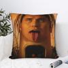 Pillow Cover Charlie Kirk Giant Face Carnival Meme  Vintage Pillow Case For Living Room Sofa Pillowcases