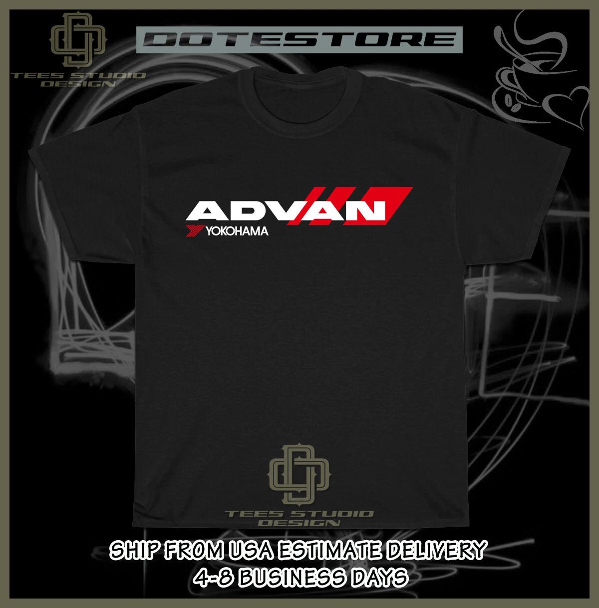 New Tees Yokohama ADVAN Tires Logo Men s T-Shirt American Dotees Tee Shirt XXL