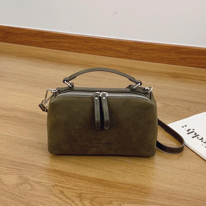 

New autumn and winter fashion pillow bag simple square handbag shoulder bag large capacity messenger bag зелёный