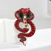 Cobra Rhinestone Snake Brooches Animal Snake Lapel Pin Vintage Zodiac Snake Brooch  Men