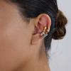Stylish Floral Ear Clip Jewelry Stainless Steel Flower Earrings Comfort Wear Daily Accessory Fashion Accessories