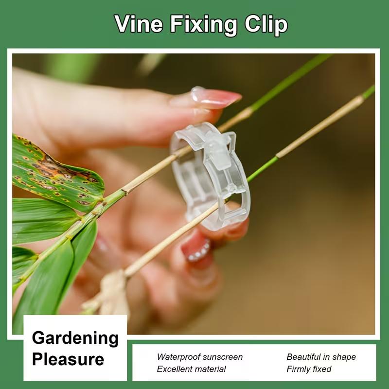 100Pcs Plant Support Clips Reusable Plastic Plant Vine Protection Grafting Fixing Tools for Vegetable Tomato Garden Supplies