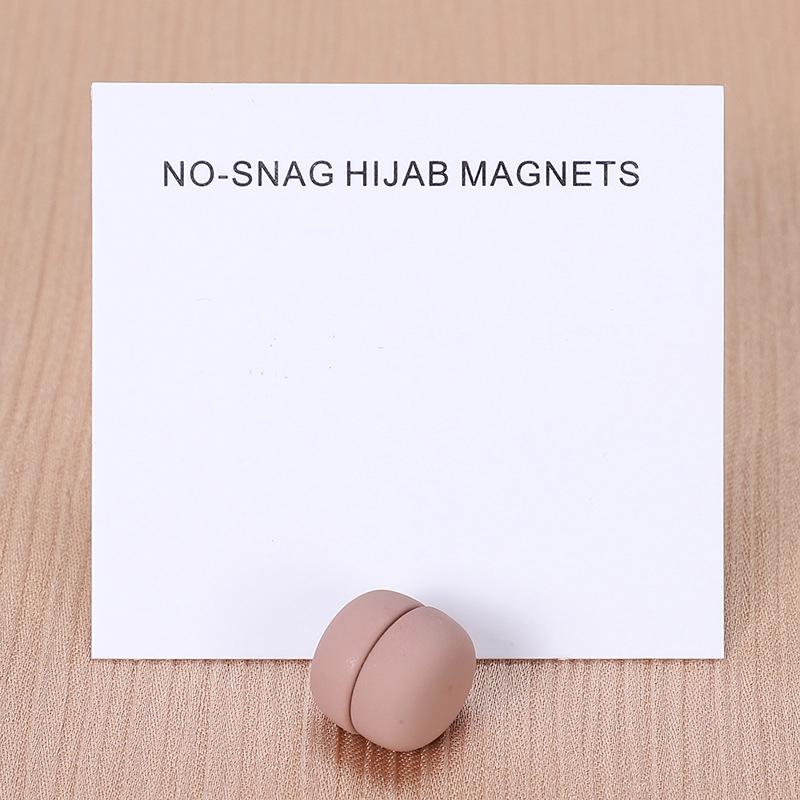 1 Pair Matte Magnet Hijab Pins Magnetic Brooch Headscarf Women Shawl Strong Magnetic Button Headscarf Accessories Mix Color