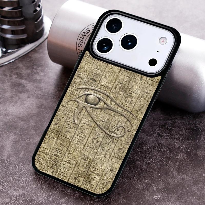 Sacred Eye of Horus Egypt Fresco Phone Case For iPhone 17,16e,15,14,13,12,11,Mini,Pro,MAX soft Silicone Cover