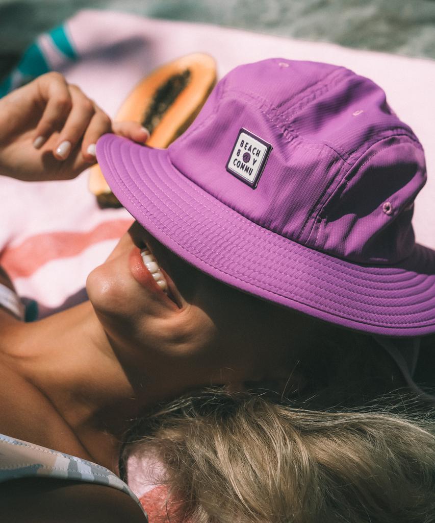 Bichiboikeomyu Surfing Surf Hat Purple Lavender