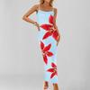 New Spring Style Stylish and Elegant Printed Temperament Sleeveless Suspender Dress Outfit
