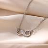 Infinity Heart Gold Color Necklace For Women Elegant Elephant Tree Pendant Rose Flower Stainless Steel Chain Jewelry Birthday