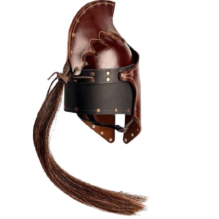 Средневековые римские греческие спартанские шлемы шлемы спартанских легионов костюм воина 1 темно-коричневого