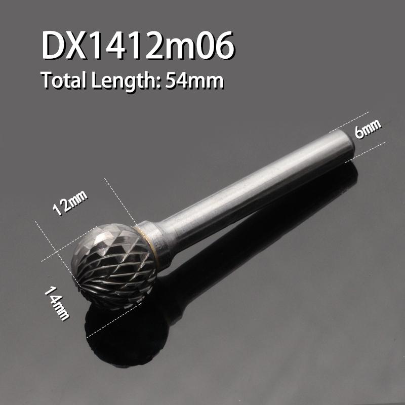 YG8 Alloy Rotary File 1Pcs Round D-type Double Slot Tungsten Steel Wood Carving Grinding Head 3mm 4mm 5mm 8mm 10mm 16mm Diameter