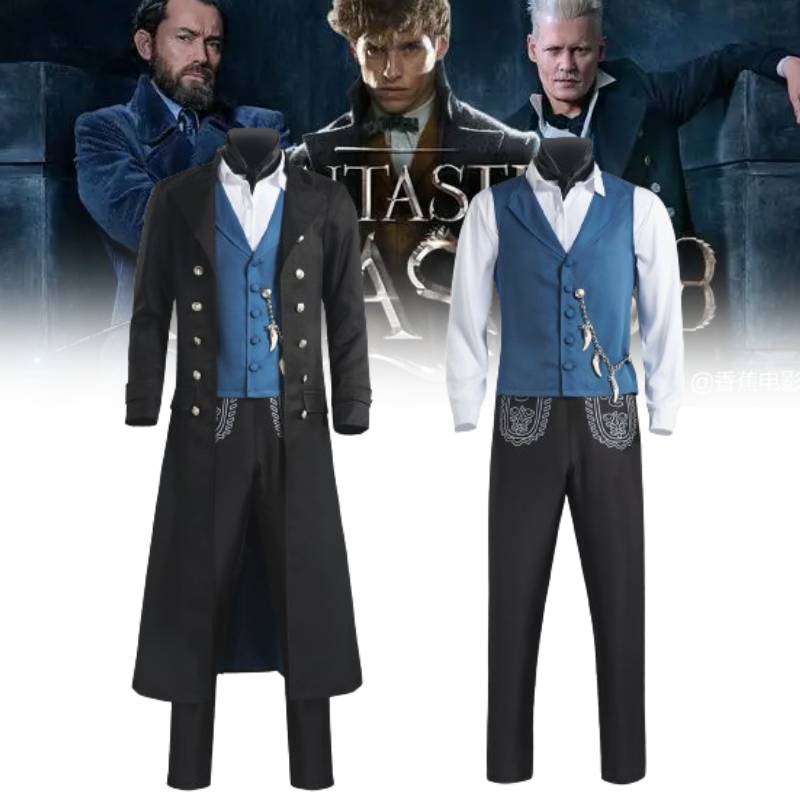 Beasts3 Fantastic Gellert Grindelwald Cosplay Costume Role Play Party Halloween
