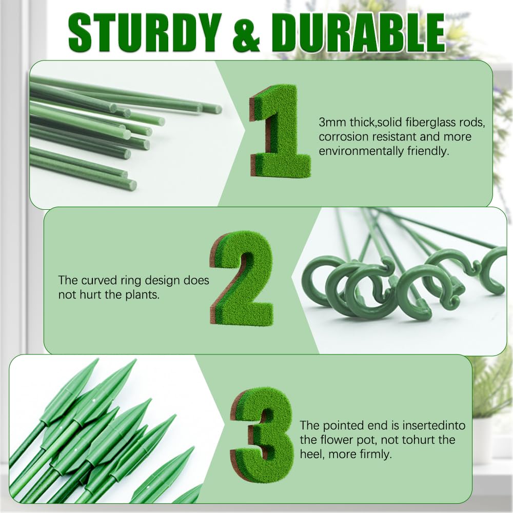 10PCS Plant Supports Stand Butterflies Orchid Flower Potted Fixing Rods Eco-friendly Reusable Vegetable Protection Fixing Tool Gardening Su