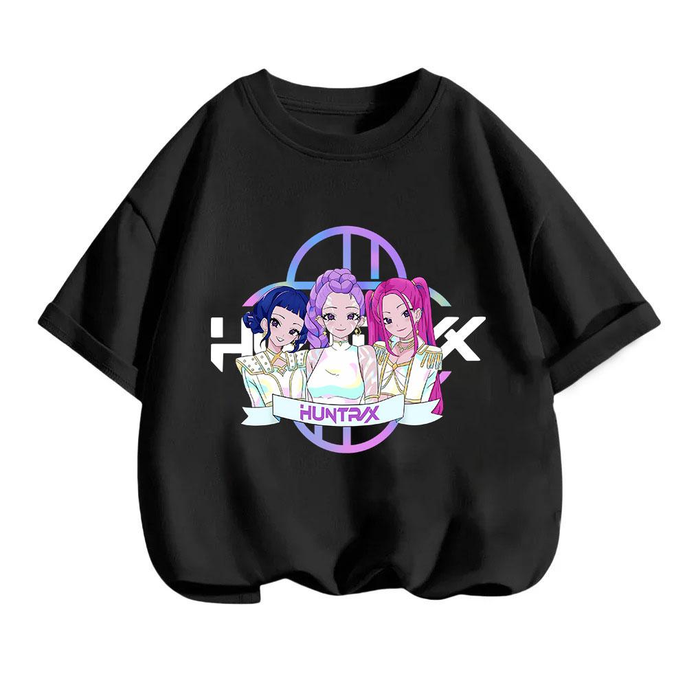 Kpop Lovci démonů Dětské oblečení Tričko s krátkým rukávem Roztomilé Kpop Lovci démonů Tygří Harajuku Tričko pro kluky a holky