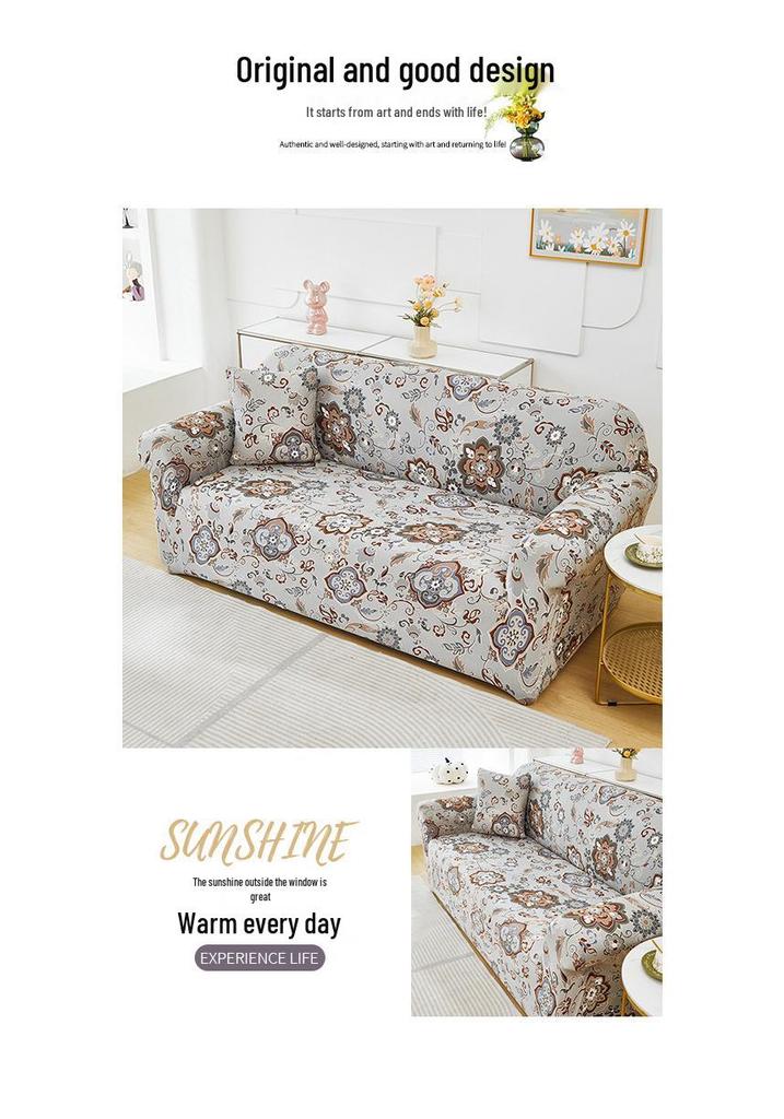 2024 Universal Anti-Slip Sofa Bed Cover: Printed, Dirt-Proof, Anti-Cat Scratch, Multifunctional for Living Room