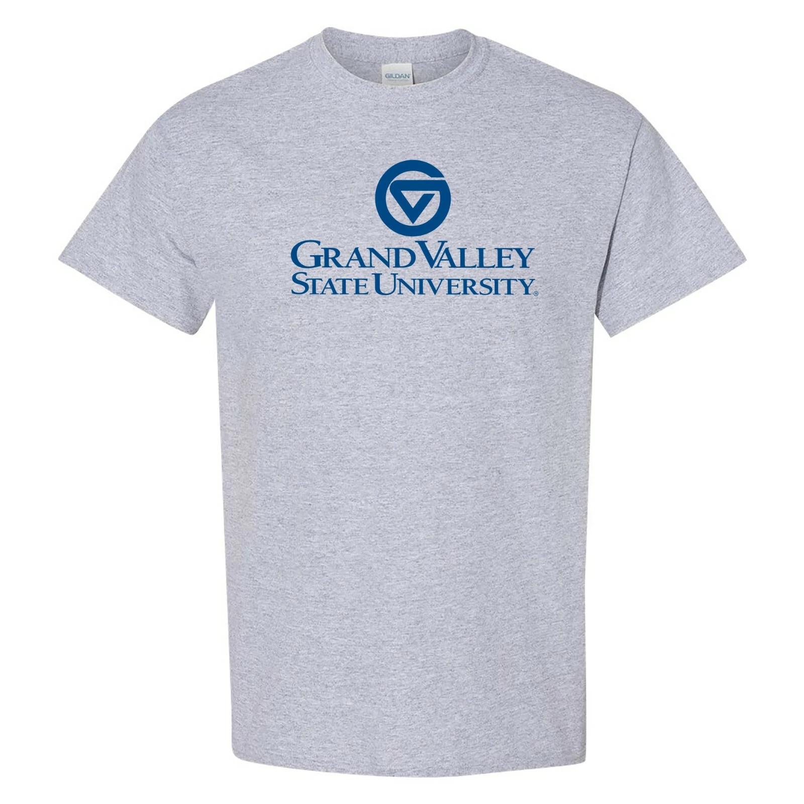 GVSU Lakers Institutional Logo Short Sleeve T-Shirt - Sport Grey 3XL