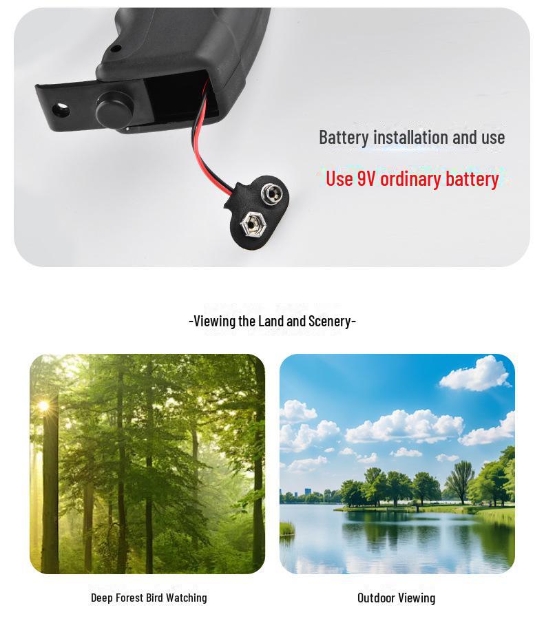 Single-Tube HD Bird-Listening Telescope for Outdoor Bird-Watching