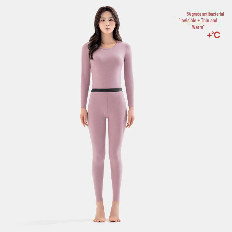 Couples' 5A Antibacterial Thermal Suit with Heating Patch - Wearable As Outerwear, Includes Top and Pants for Autumn