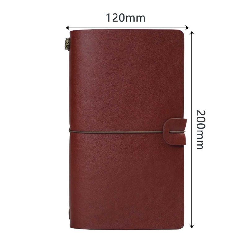 A6 Винтажный Блокнот на Спирали  Путешествие  Кожаный Скетчбук Дорожный Блокнот Ретро Ежедневник Планировщик на Неделю Подарок на День Рождения вино красного