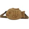 Cute Canvas Messenger Bag Korean Style Embroidery Creative Cartoon Ugly Fish Shape Shoulder Bag For Women Purse Messenger Bags