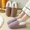 Autumn and Winter Corduroy Cotton Slippers Home Couple Anti-moisture Slippery Thick Bottom Cotton Shoes