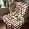 Xmas Light Holly Anime Cartoon Flannel Blanket Soft Warm Throw for Bedroom Sofa Car Kids Holiday Gift