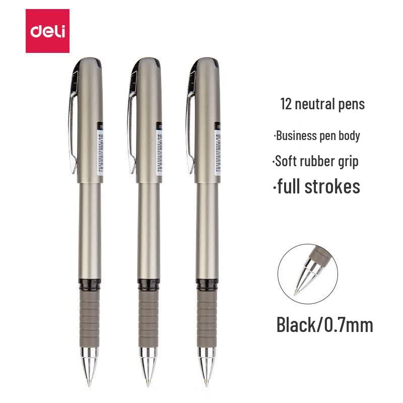 Deli S26 0.7mm Black Gel Pens