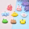 Colorful Resin Cartoon Animal Keychain: Sheep, Rabbit, Frog Pendant for DIY Jewelry