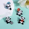 Zinc Zinc Zinc Alloy Panda Athlete Enamel Pins Trinket Giant Panda Shape Badge  Fans Gifts