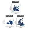 Cartoon Sparkling Underwater Marine Creatures Enamel Pins Glitter Dolphins Manta Ray Seahorse Sharks Whale Brooch Jewelry Badges