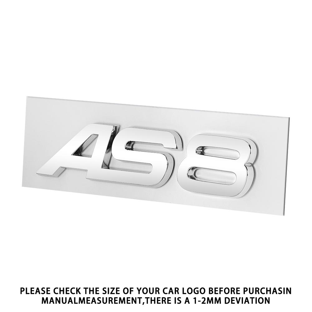 3D Aluminum For T01 AS3 AS4 AS5 AS6 AS7 AS8 AS3+ AS4+ AS5+ AS6+ AS7+ AS8+ Letters Emblem Car Rear Trunk Decoration Logo Sticker 01T