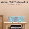 Electronic LED Desk Clock Luminous Wall Hanging Clock Multi-colored 3D Digital Alarm Clock Kitchen