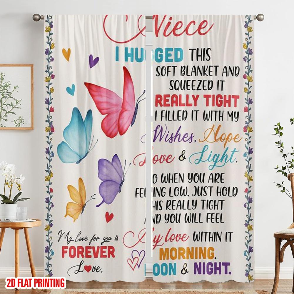 2 st, 2D tryck Kreativa gardiner Fjärilskramar Polyestervävd (utan spö) Dekorationer Inuti för Sovrum & Vardagsrum