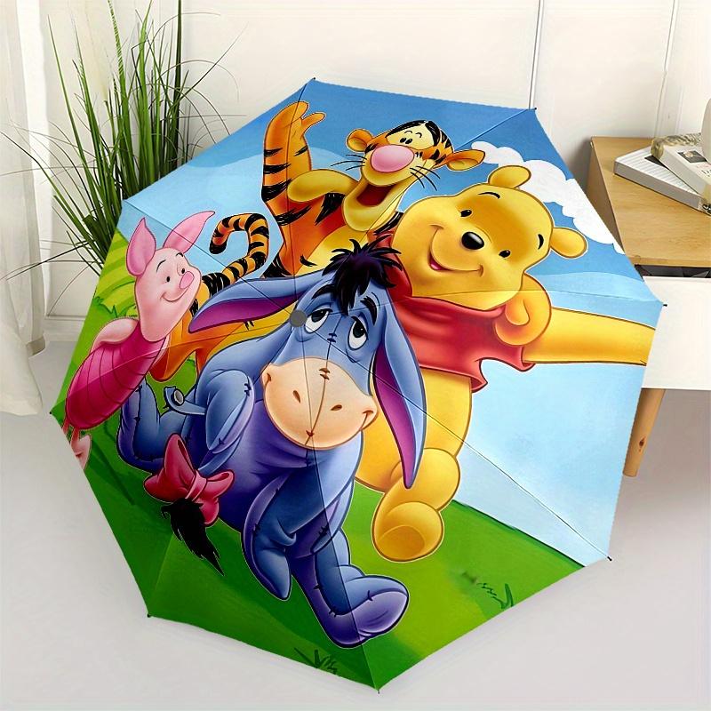 Winnie Puuh, Tigger Automatisches Öffnungs- und Schließschirm, Kompakter Reiseschirm, Leicht und Tragbar, Geeignet für Strand und Pendeln