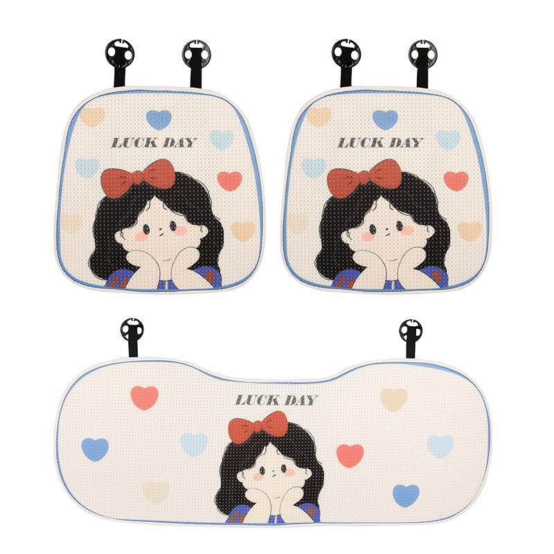 Summer Style Cartoon Princess Car Seat Cushion with Lace Pillow