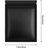 50pcs Holographic Packaging Bags Food Storage Bags (Translucent Matte Black, 7.5x10cm)