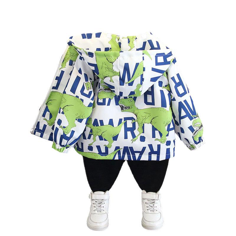 Children's Casual Coat Spring and Autumn Boy's Jacket Hooded Casual Trench Coat