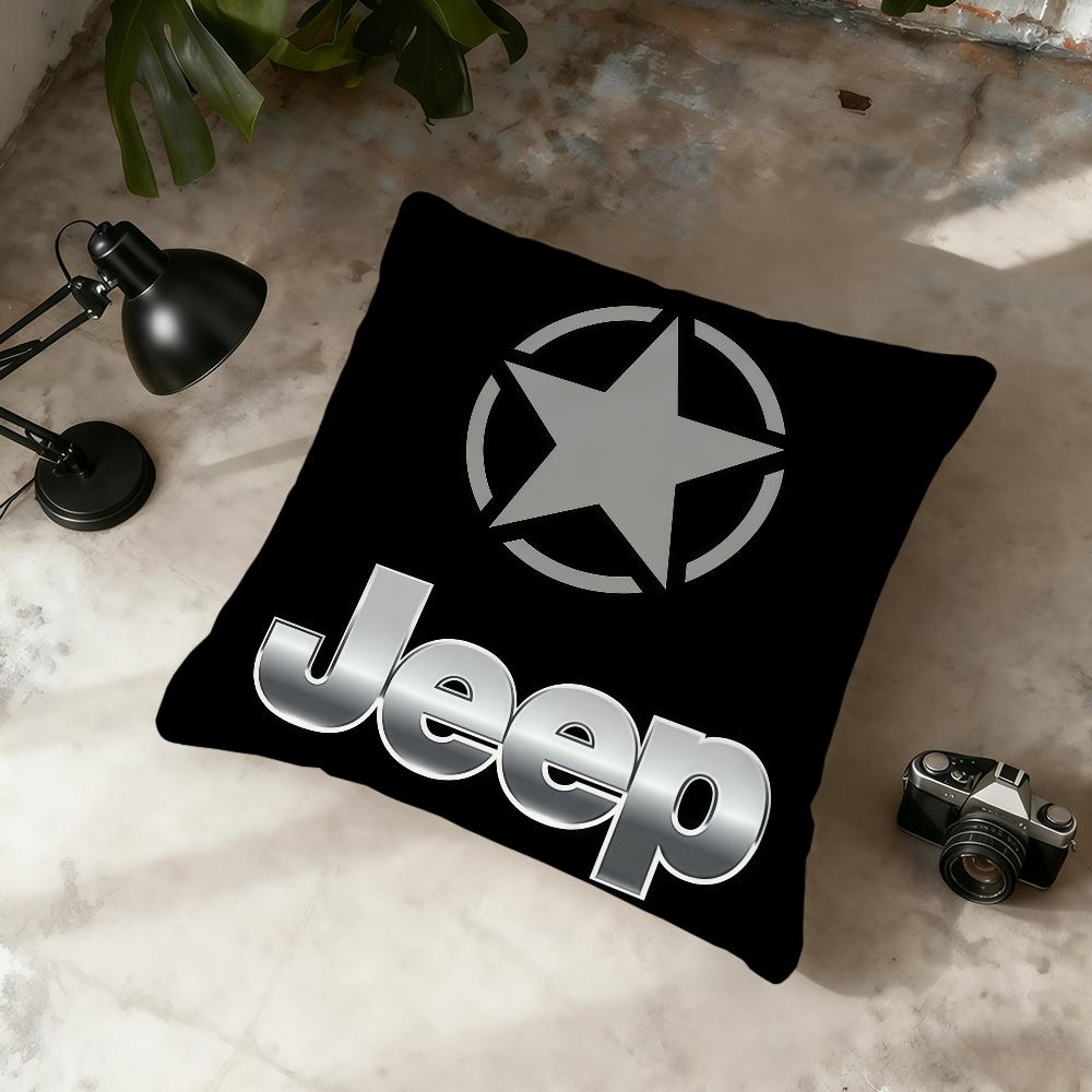 

J-Jeep-ES Логотип Крутая Подушка для Автомобиля Наволочка для Дома и Офиса Удобная Нордическая Простота Хит с Молнией Наволочка 30cmx30cm
