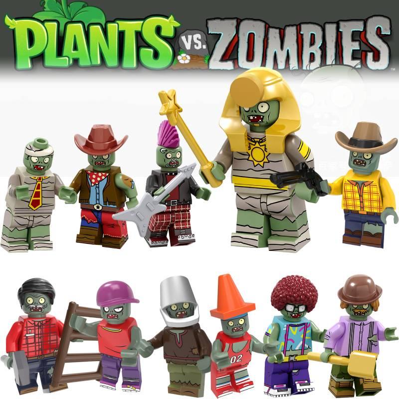 Children's Building Toy Plant Vs. Zombie Boy Mini Granule Toy