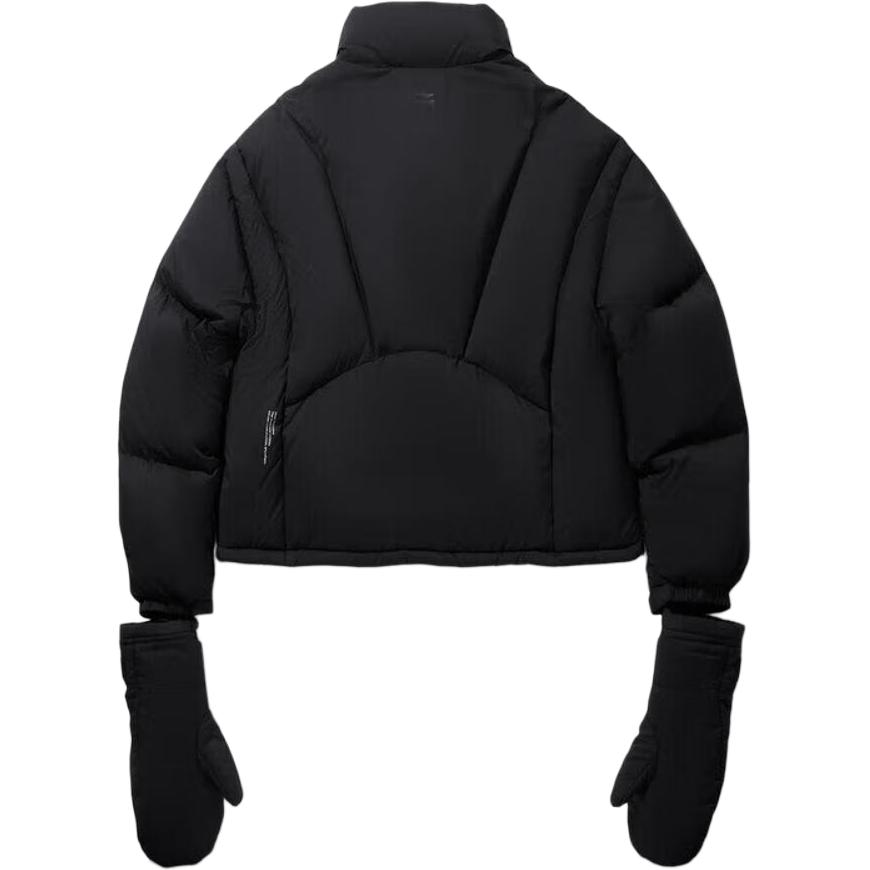 Li Ning Down Jackets Women's Caviar Black Stand Collar Moderate Down Jacket AYMV480-4