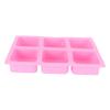 Silicone Silicone Cake Mold 6 Cavity Non-Stick Silicone Soap Mold 6‑Grid Square Square Shape DIY Soap Mold