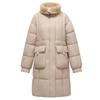 Down Cotton Jacket Women's Mid-length Winter Thickened and Explosive High-end Small Man Padded Jacket Korean Cargo Lamb Wool Cotton Jacket