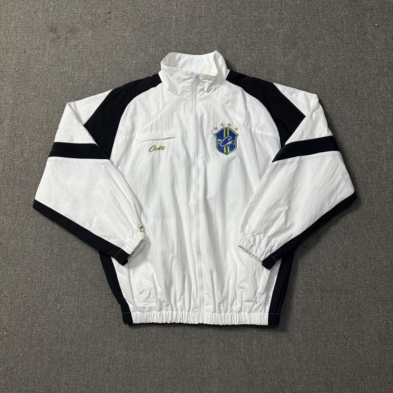 Giacca a vento con cappuccio da uomo con nastro riflettente, giacca softshell casual sportiva, autunno