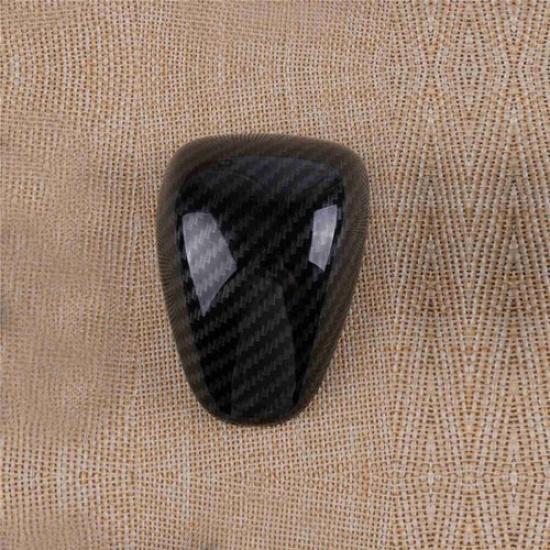 Carbon Fiber Look Gear Shift Knob Cover Trim ABS Decor For Honda Accord 2013-17