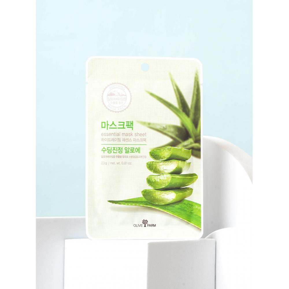 

Маска-насадка Daiso Olive Palm Essential Mask Pack с алоэ