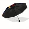 1pc Colorful Bird Durable Cartoon Folding Umbrella,Compact Umbrella for Men and Women, Suitable for Travel or Daily Use.A002