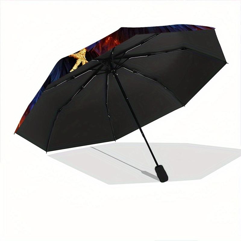 1pc Colorful Bird Durable Cartoon Folding Umbrella,Compact Umbrella for Men and Women, Suitable for Travel or Daily Use.A002
