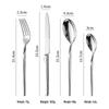 Abay 304 Stainless Steel Silver Stone Pattern Cutlery Set