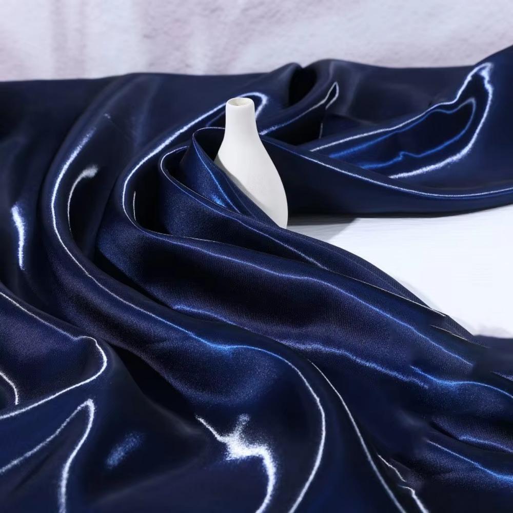 Polyester Liquid Water Satin Fabric Thickened Natural Reflective Clothing Fabric Crystal Silk Satin Wedding Dress Decorative
