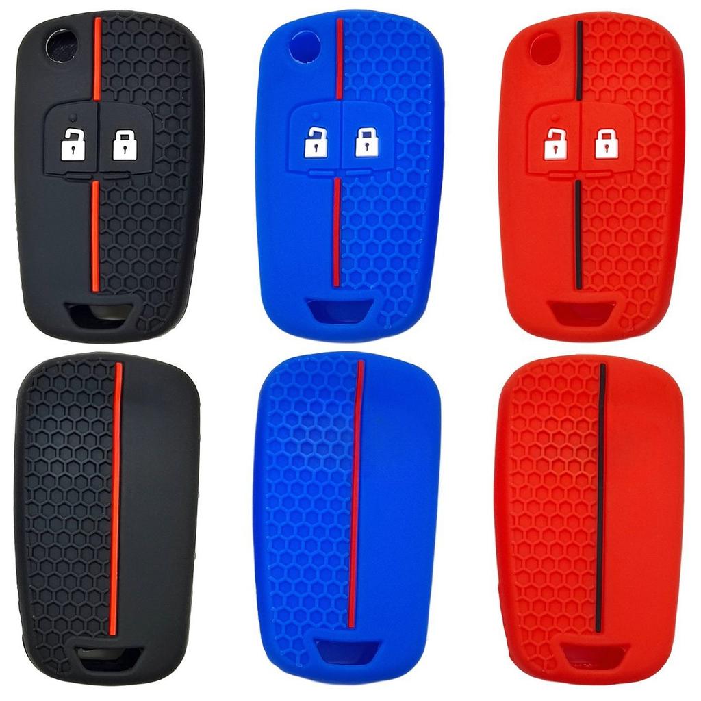 Rubber Car Key Fob Cover Silicone Protector Case for Chevrolet Cruze Aveo Malibu Cruze Spark Sail 2 Buttons Flip Key Accessories