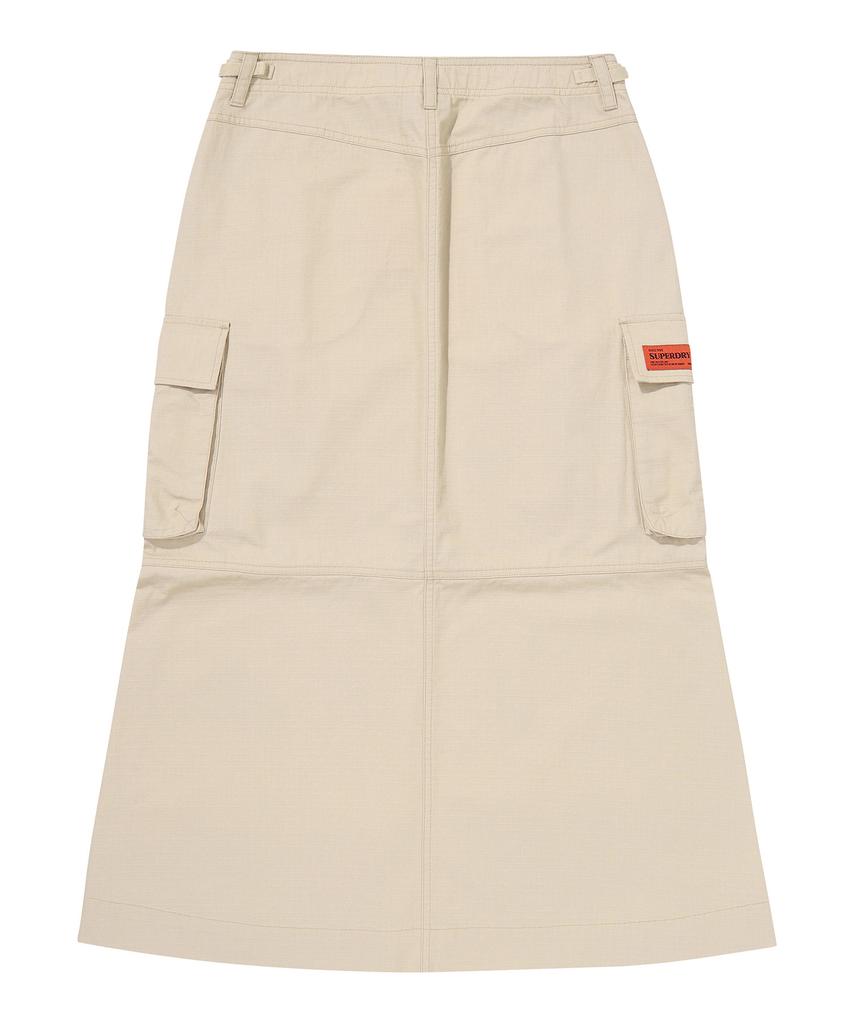 Syupeodeulai W Long Cargo Skirt Beige